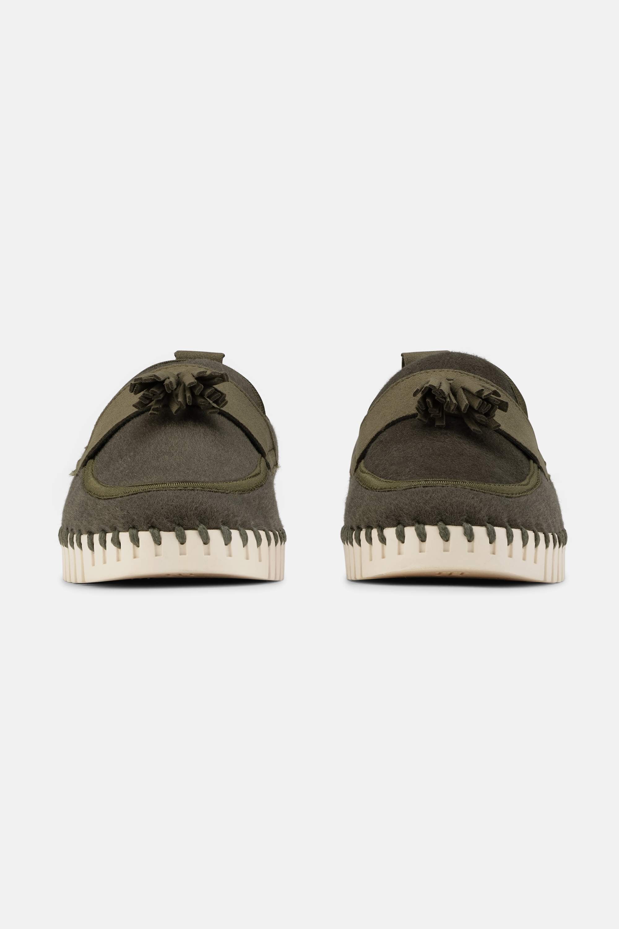 Tulip Wool Loafer - Army Pearled Ivory